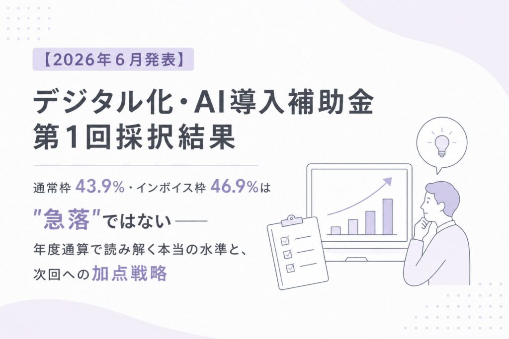 デジタル化・AI導入補助金　採択　加点